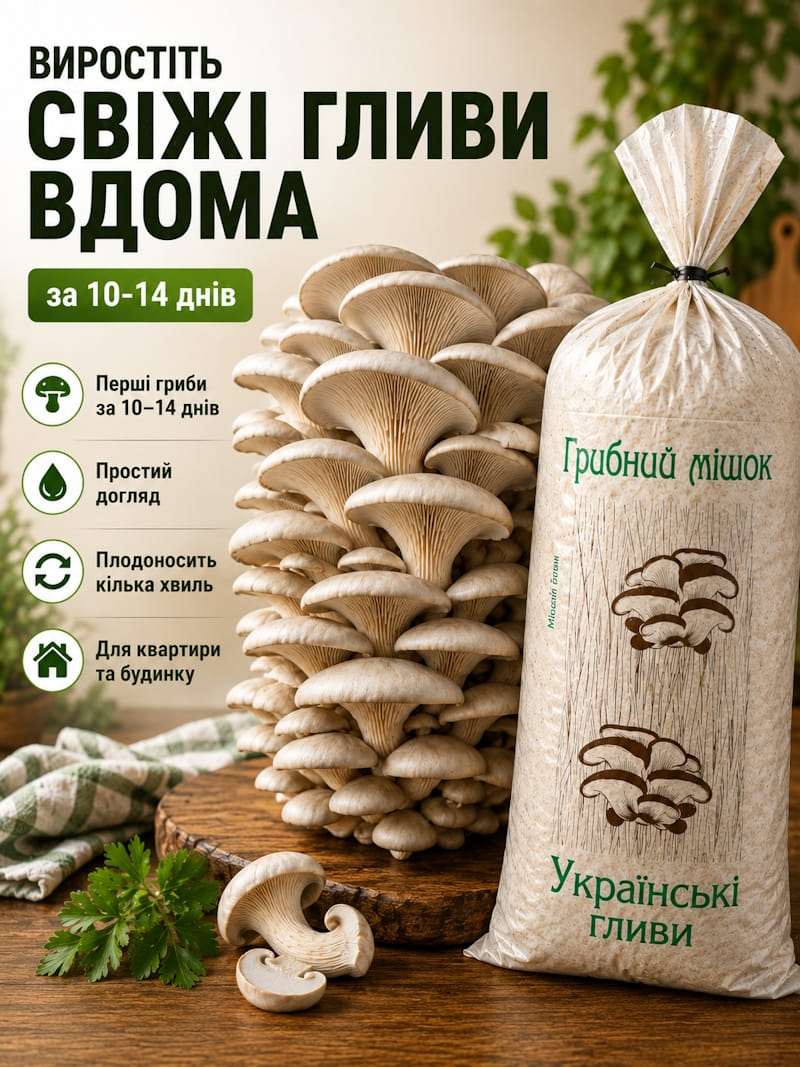 Грибний мішок з міцелієм